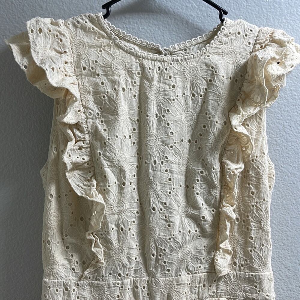 A23) Happy X Nature Sexy Open Back Ruffed Lace Sleeve Romper Short Pants size 12 - Picture 4 of 16